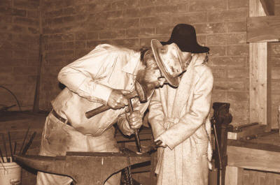 Blacksmith at Old Fort Benton